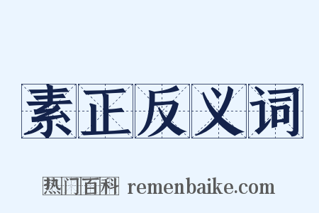素正反义词是什么意思的图片